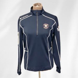 🩶 Houston Astros World Series Columbia Omni-Wick Shotgun Quarter-Zip Pullover S